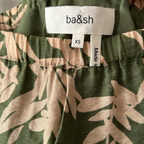 BA&SH Tally Botanical-print High-rise Woven Maxi Skirt in Green Size 0 | XS - Picture 9 of 13